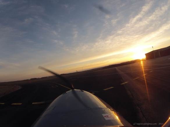 On admire le soleil au point d'arrêt...